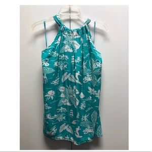 Tommy Bahama Hawaiian Halter top adjustable tie M